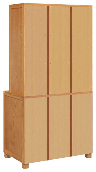 VidaXL Tároló bútor készlet 2 db Barna 80 x 50 x 160 cm Tömör Tölgyfa