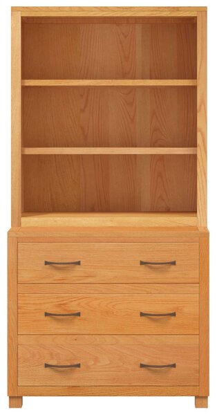 VidaXL Tároló bútor készlet 2 db Barna 80 x 50 x 160 cm Tömör Tölgyfa