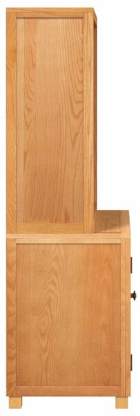 VidaXL Tároló bútor készlet 2 db Barna 80 x 50 x 160 cm Tömör Tölgyfa