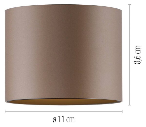 PURE Point LED fürdőszoba mennyezeti világítás, bronzszínű, Ø 11 cm, IP44, dimmelhető, Bronz / antik sárgaréz, Fürdőszoba, fém, Modern