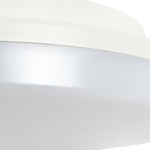 PRIOS Prios Artin LED lámpa, érzékelő, kerek, 22 cm, Fehér / opál, Fürdőszoba, Műanyag, Modern
