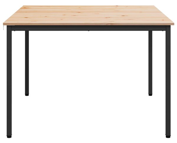 VidaXL Étkezőasztal Természetes 110 x 110 x 75 cm Tömör fenyőfa