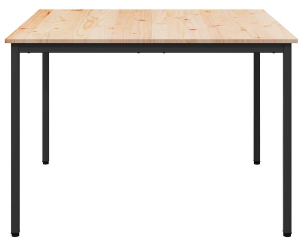 VidaXL Étkezőasztal Természetes 110 x 110 x 75 cm Tömör fenyőfa