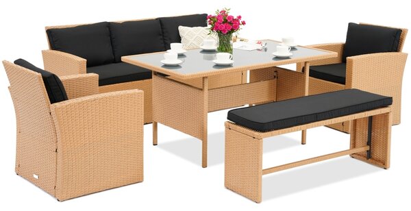 Marsylia Garden Point bézs színű technorattan kerti bútor