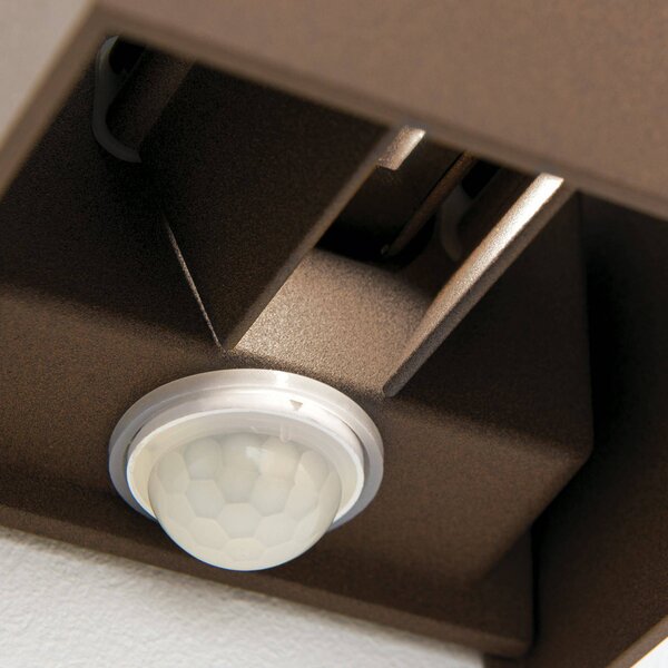 ORION LED kültéri fali világítás Cube-S, corten, fém, érzékelő, Barna / rozsda, Alumínium, Modern