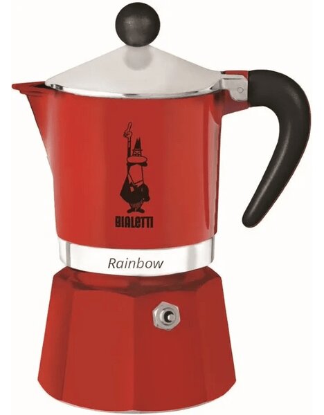 Bialetti Rainbow kotyogós kávéfőző, 1 adag, piros (4961)