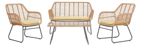 Kreta Garden Point bézs színű technorattan kerti bútor