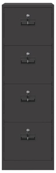 VidaXL Irattároló Szekrény fiókkal 2 pcs Fekete 44 x 50 x 106.5 cm
