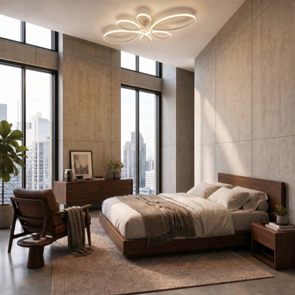 Trio Lighting Fly LED mennyezeti lámpa, matt fehér, 4,000 K, 83 cm x 45 cm, dimmelhető, Fehér / opál, Nappali / Étkező, fém, Modern