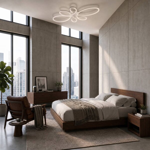 Trio Lighting Fly LED mennyezeti lámpa, matt fehér, 4,000 K, 83 cm x 45 cm, dimmelhető, Fehér / opál, Nappali / Étkező, fém, Modern