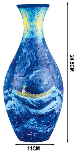 Artvase™ Van Gogh Művészete által Ihletett 3d Puzzle Váza, Óceáni hullámok művészete