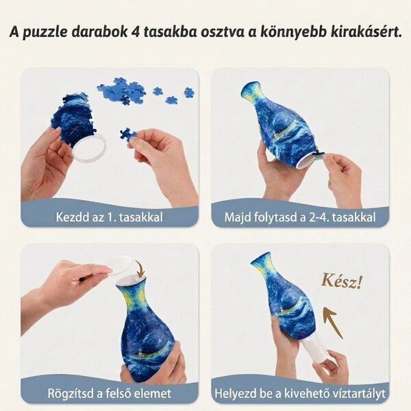 Artvase™ Van Gogh Művészete által Ihletett 3d Puzzle Váza, Óceáni hullámok művészete