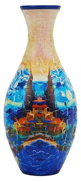 Artvase™ Van Gogh Művészete által Ihletett 3d Puzzle Váza, Csillagos éji kastély az éjszakában