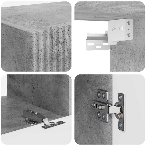 VidaXL TV szekrény garnitúra 6 pcs Beton Szürke Faanyag