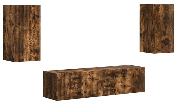 VidaXL 2 pcs Füstölt tölgy