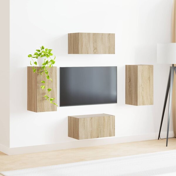 VidaXL 2 pcs Sonoma tölgy