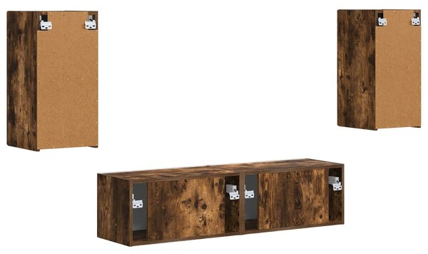 VidaXL 2 pcs Füstölt tölgy