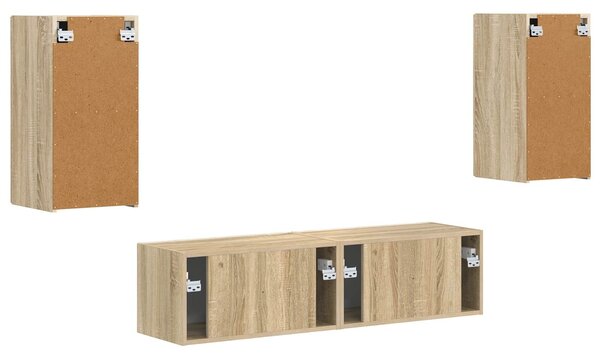 VidaXL 2 pcs Sonoma tölgy