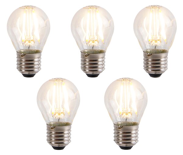 5 db E27-es dimmelhető LED izzó szett P45 4W 330lm 2100K
