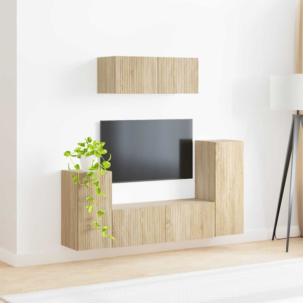 VidaXL 4 pcs Sonoma tölgy
