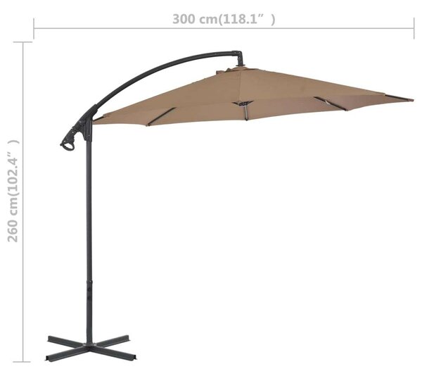 300 cm-es Konzolos Napernyő - Tópszín - Kert