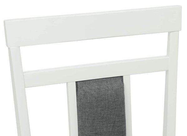 VidaXL Étkezőszék 2 pcs Fehér és Szürke Tömör Gumi Fa
