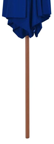 Kültéri Napernyő - 270 cm - Kék - Fa Nyél