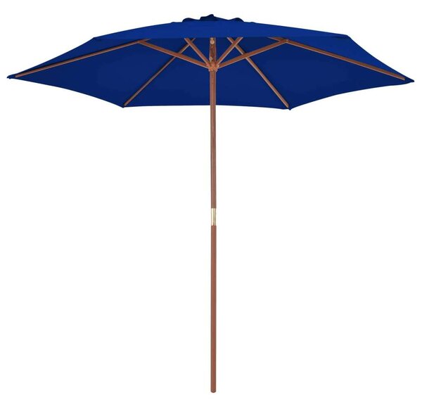 Kültéri Napernyő - 270 cm - Kék - Fa Nyél