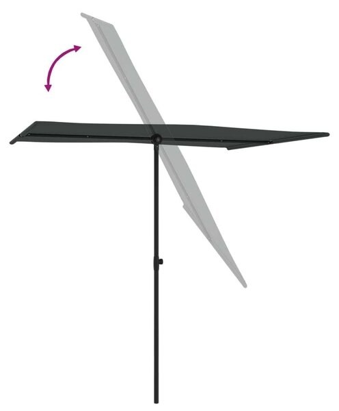 VidaXL Kültéri Napernyő - 2x1,5m - Antracitszürke