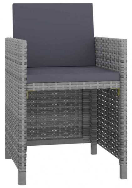 VidaXL Polyrattan Étkezőgarnitúra - 13 Fős - Antracit Szürke