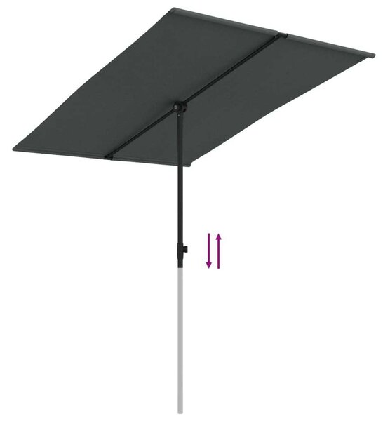 VidaXL Kültéri Napernyő - 2x1,5m - Antracitszürke