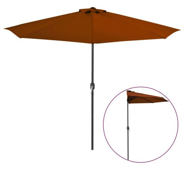VidaXL Félköríves Napernyő - Terrakotta - 300 cm