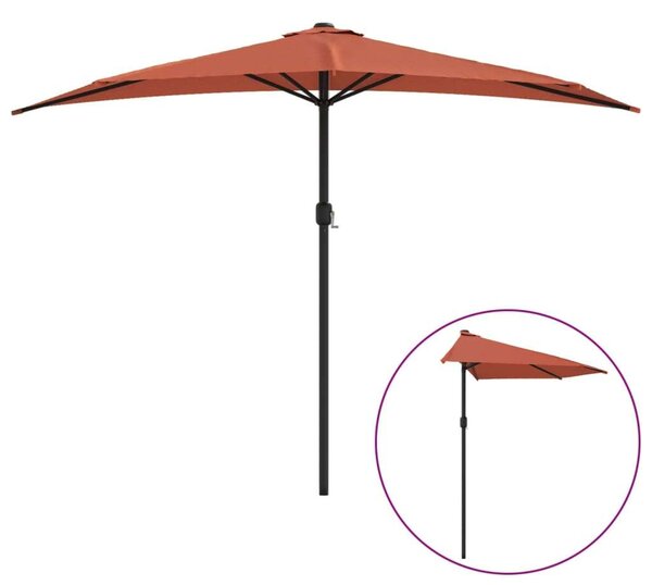 VidaXL Félköríves Napernyő - Terrakotta - 300 cm