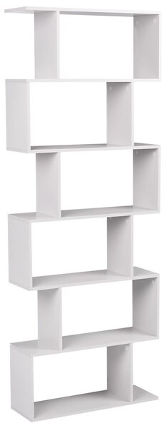 6 szintes könyvespolc VALDOSA 190 cm Világosszürke