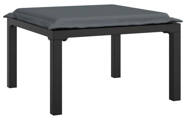 7 Részes Polyrattan Kertbútor Szett - Fekete-Szürke