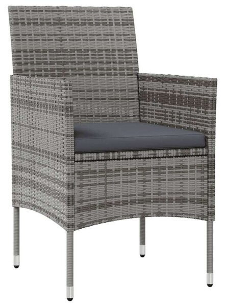VidaXL Polyrattan Kerti Bútorszett - 8 részes - Szürke