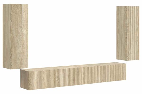 VidaXL TV falit kabinet szett 4 pcs Sonoma tölgy Faanyag