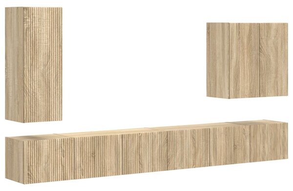 VidaXL 6 pcs Sonoma tölgy