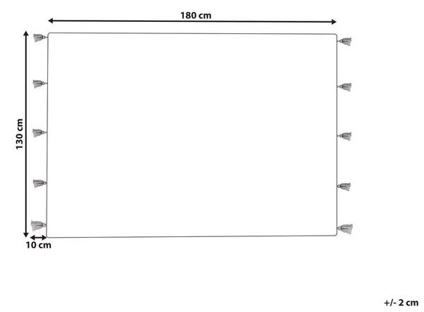 Takaró KHANDWA Pamut 130 x 180 cm Bézs