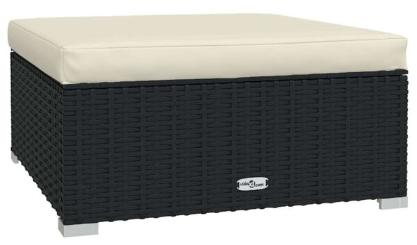 VidaXL Kerti Ülőgarnitúra - 4 részes - Fekete Polyrattan