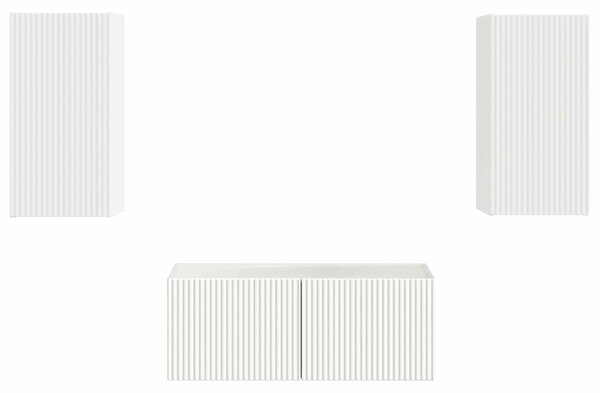 VidaXL TV szekrény garnitúra Falra szerelhető 2 pcs Fehér Faanyag