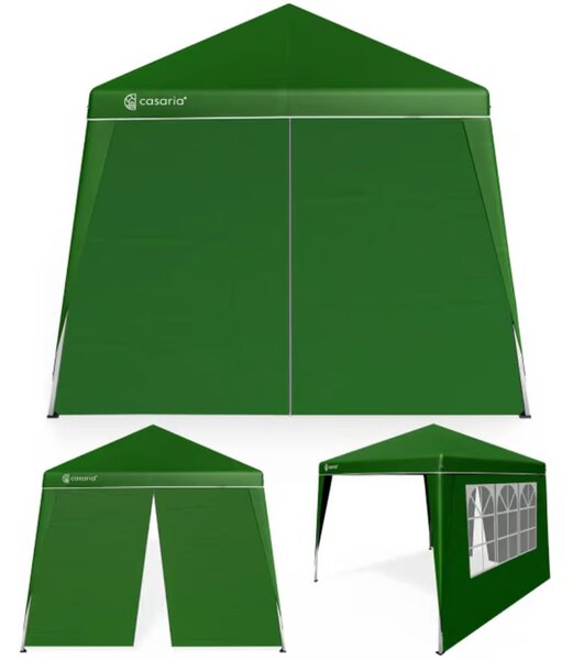CAPRI PLUS rendezvénysátor, 2 oldalfallal, 3×3 m, zöld Casaria