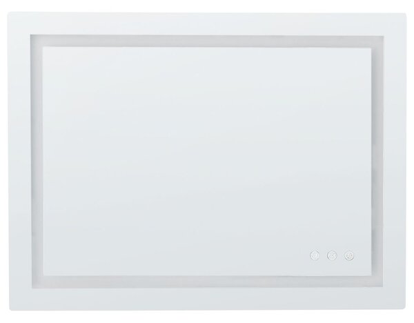 LED fürdőszobai tükör PRENOIS 80 cm 60 cm Ezüst