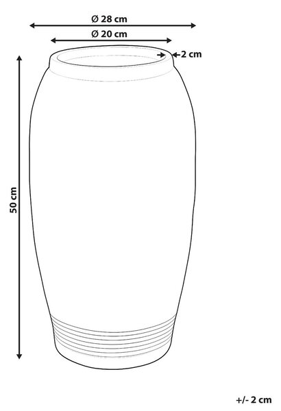 Virágtartó váza TRIKALA 50 cm Világosbarna