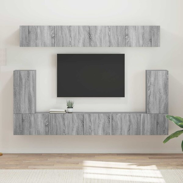 VidaXL TV szekrény garnitúra 5 pcs Szürke Sonoma Faanyag