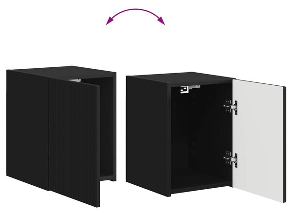VidaXL 3 pcs Fekete