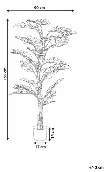 Műnövény MONSTERA 155 cm Zöld