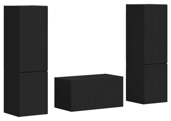VidaXL 3 pcs Fekete