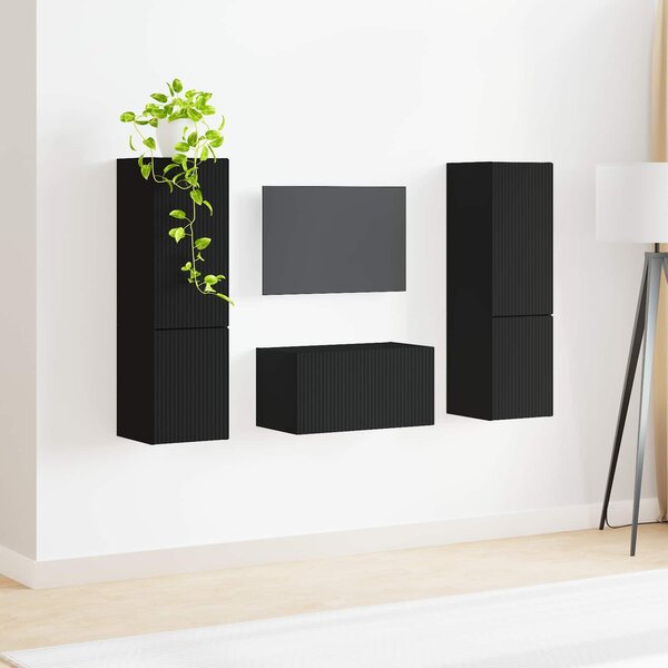 VidaXL 3 pcs Fekete