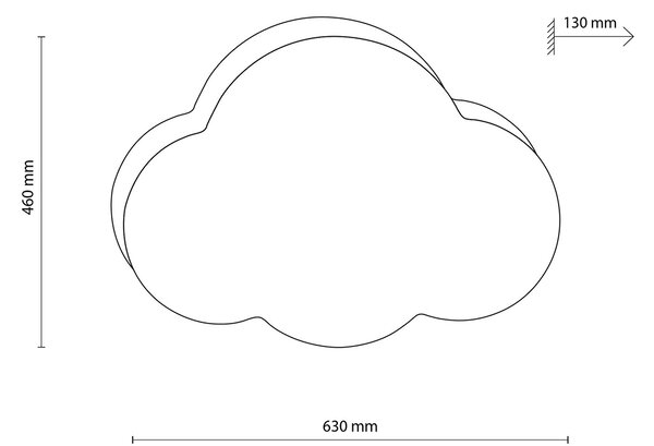 Cloud dekoratív fali lámpa